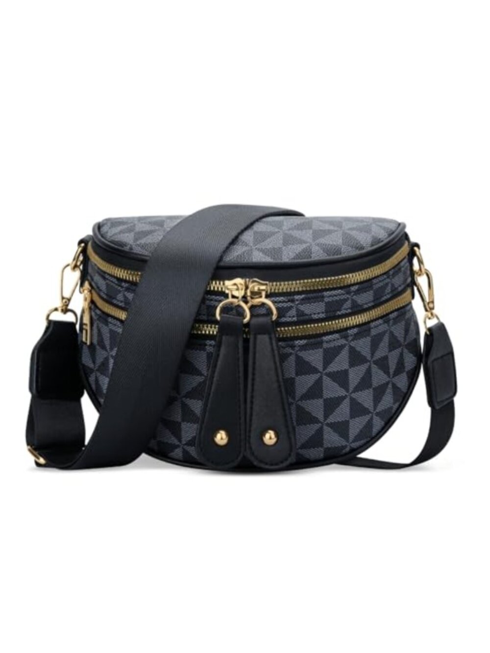 Vegan Leather Crossbody Sling Bag Travel Bum Bag with Adjustable Strap